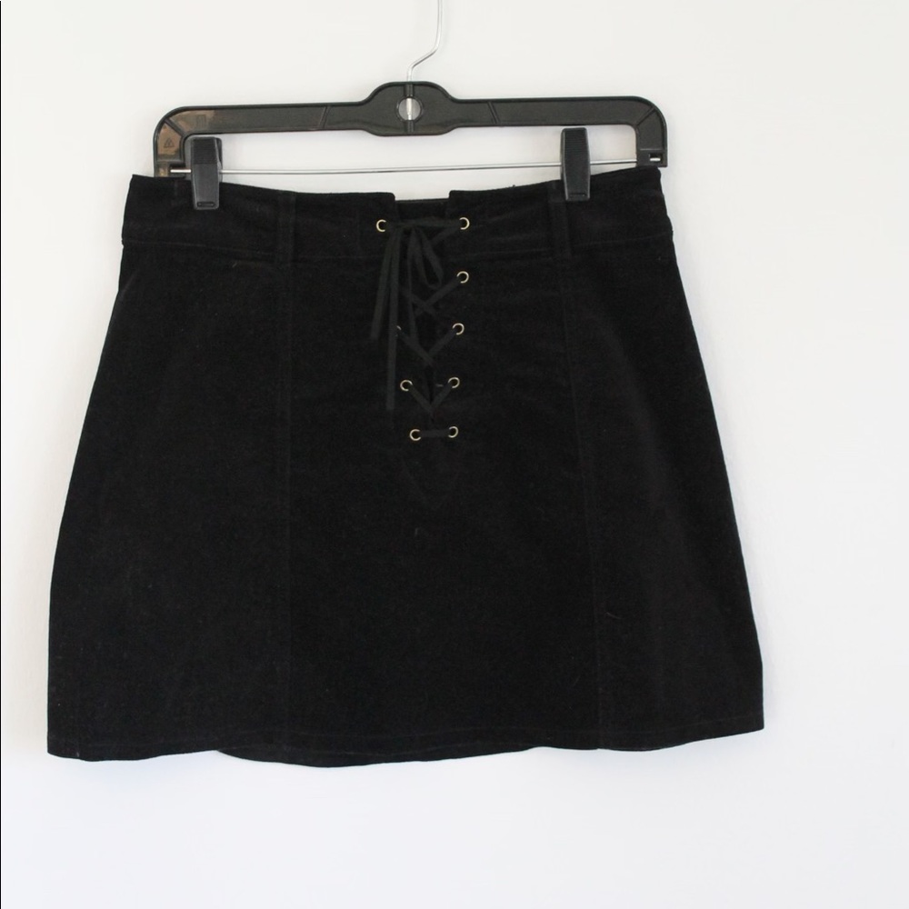 (17) Forever 21 velvet mini skirt